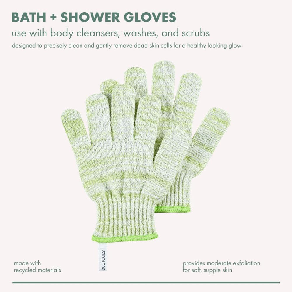 EcoTools Bath + Shower Gloves 6 Pack, Exfoliating Shower Gloves