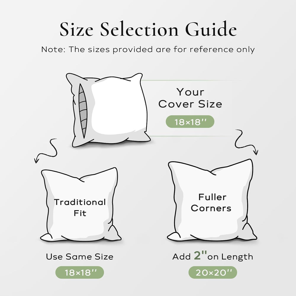 Ashler Synthetic Down Pillow Inserts, 20x20, Set of 2