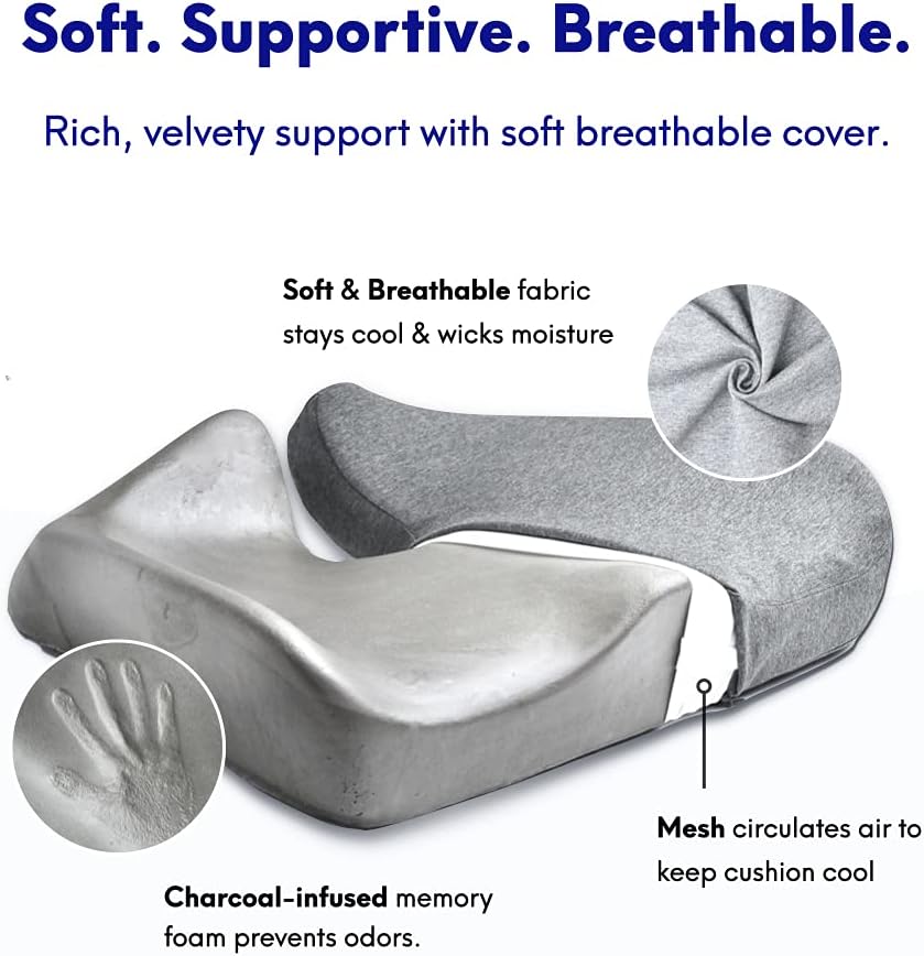 Cushion Lab Patented Pressure Relief Seat Cushion for Long Sitting Hours on O...