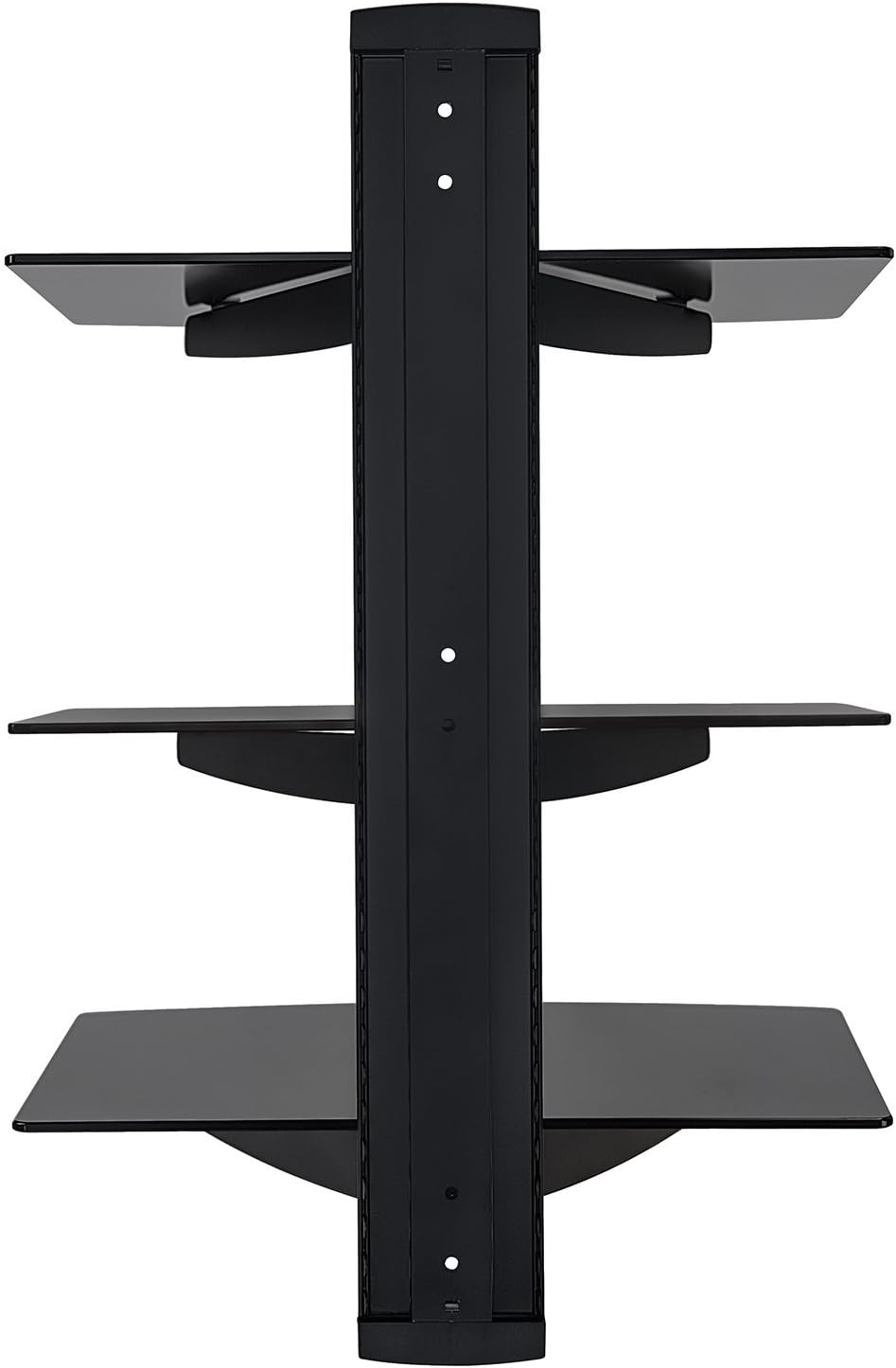 Mount-It! 3-Shelf Floating AV Wall Mount, 52.8 lbs, Black
