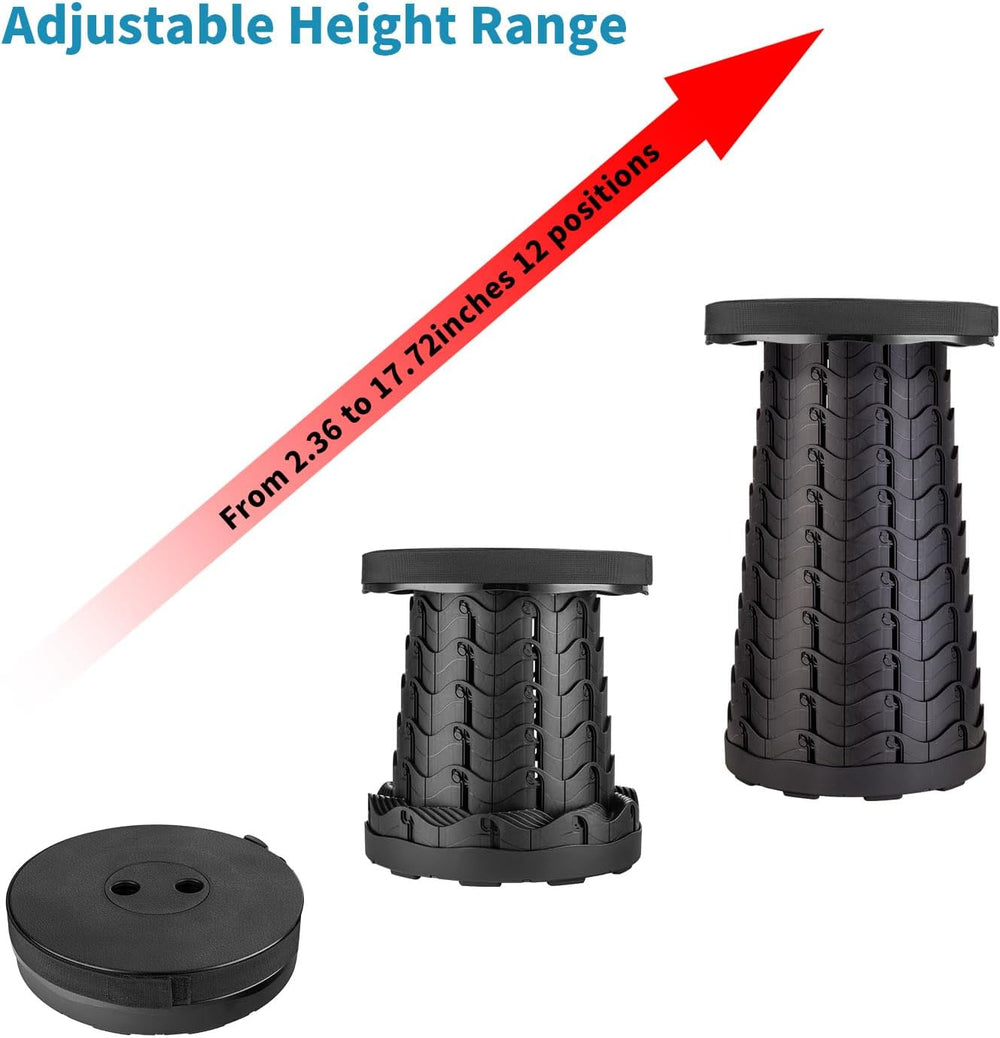 2-Pack Collapsible Stool, Load Capacity 400lbs, Lightweight Yet Sturdy, Upgra...