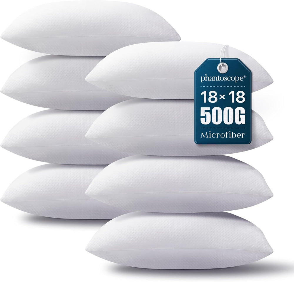 Phantoscope 18x18 Pillow Inserts, Throw Pillow Inserts for Couch, Pack of 8