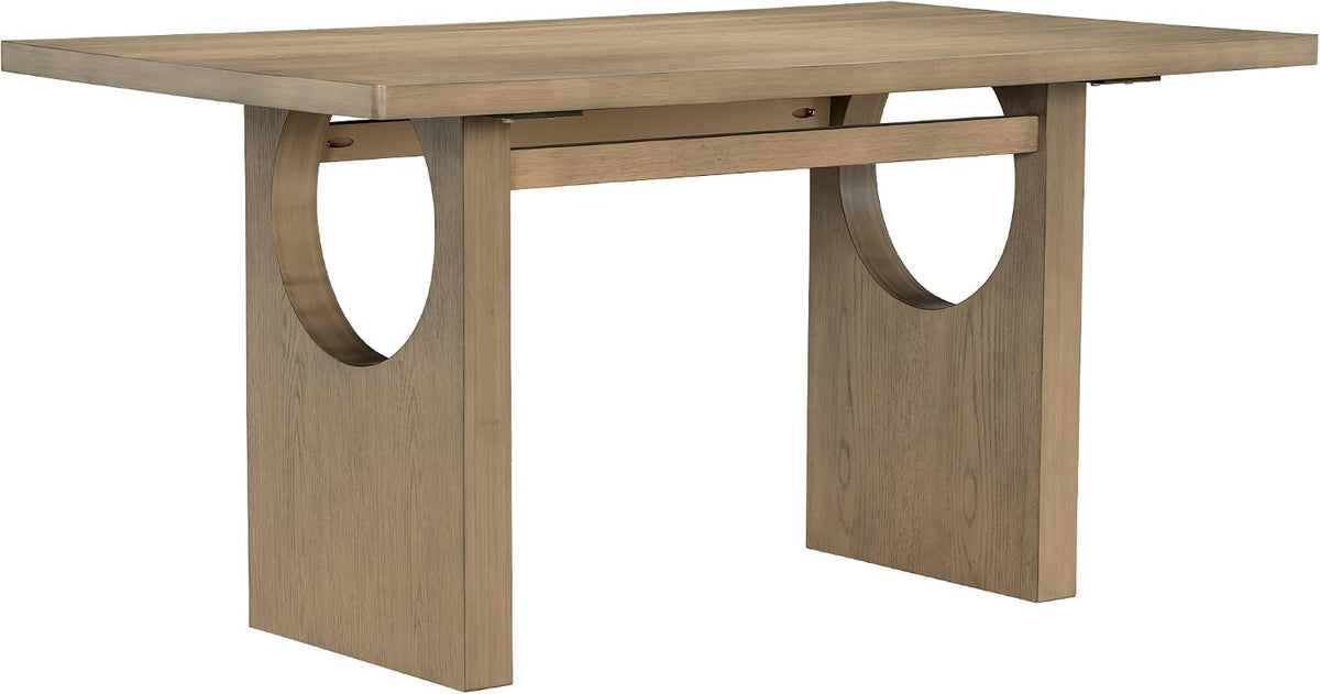 merax wood dining table set for 6, rectangular on a desk or shelf