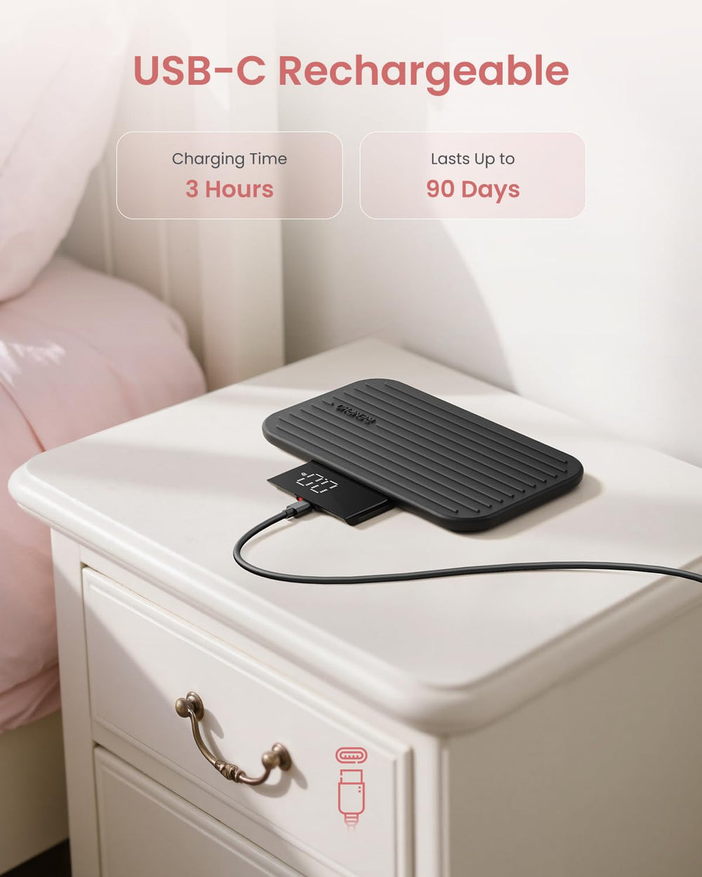 RENPHO Travel Scale with Mirror, Rechargeable, LED Display, 8.98" x 5.28...