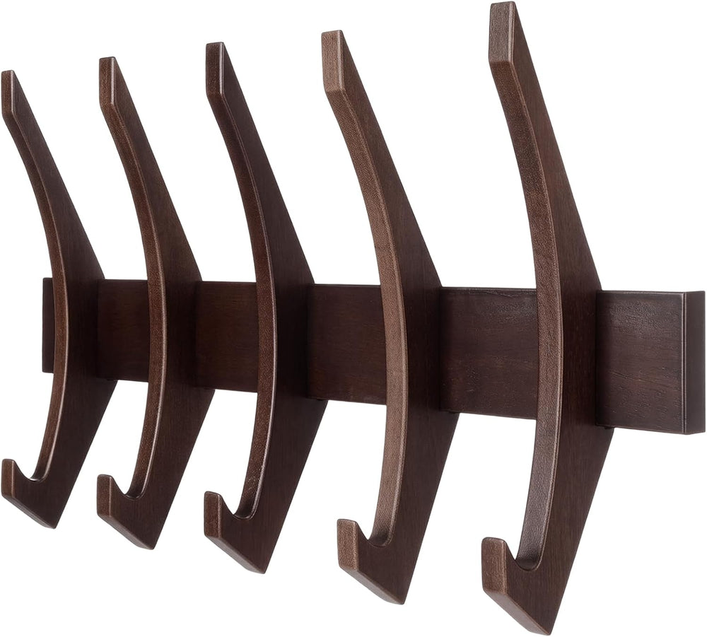Marsui 21'' Wooden Coat Rack Wall Mounted with 5 Hooks