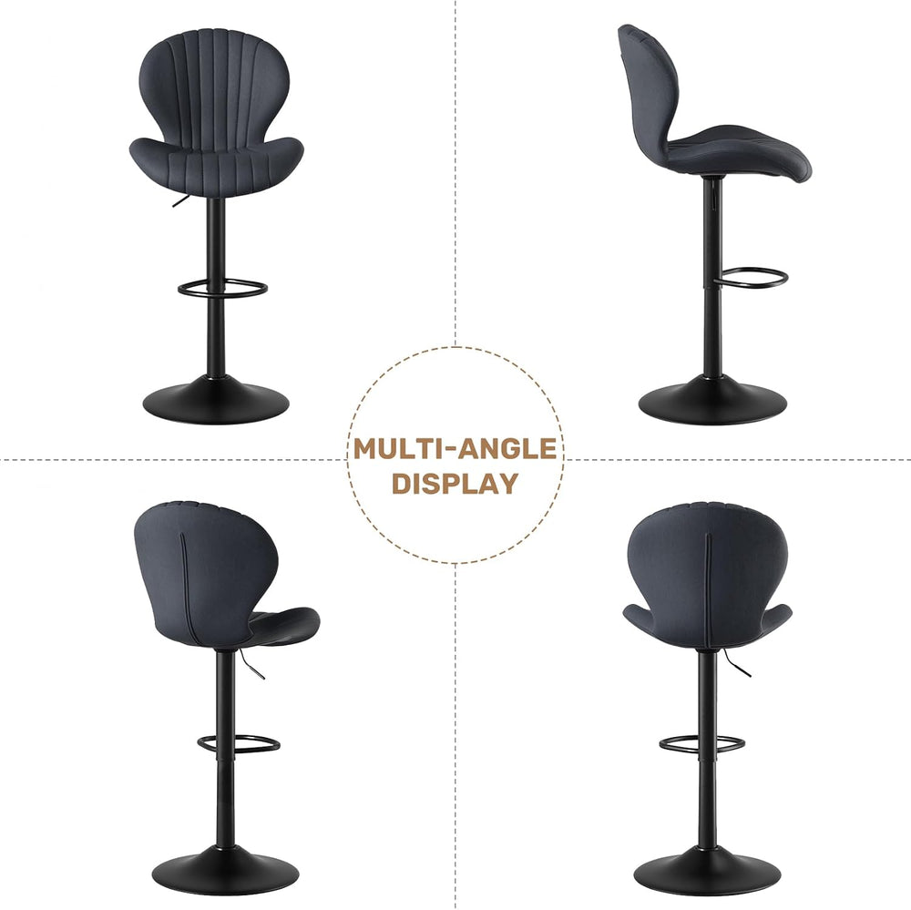 Bar Stools Set of 2 Swivel Adjustable Bar Chairs
