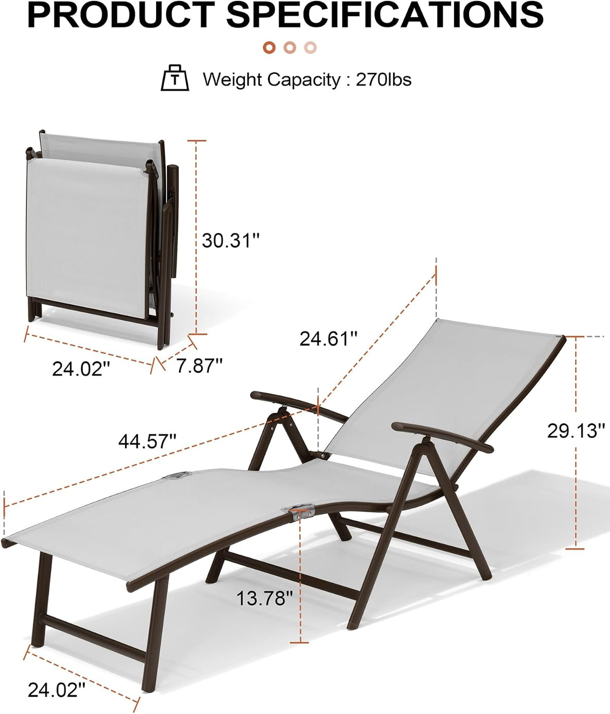 lounge chair outdoor, folding pool chaise chairs set shown in use