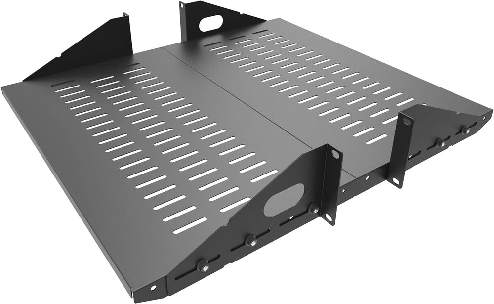 2U Cantilever Server Rack Shelf 2 Piece Set Center Weighted