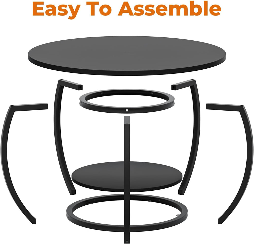 GreenForest Small Round Coffee Table Living Room