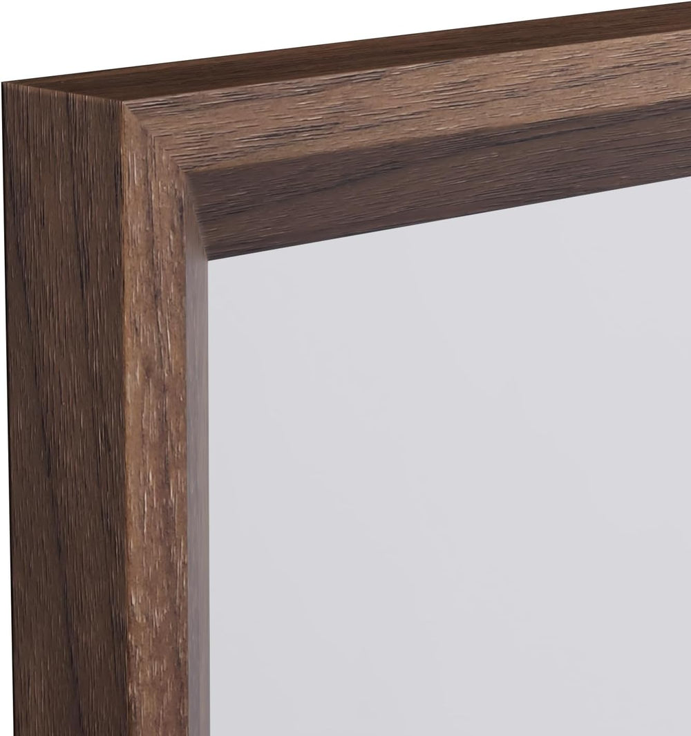 WEER Bathroom Vanity Mirror Walnut 24X36 Inch