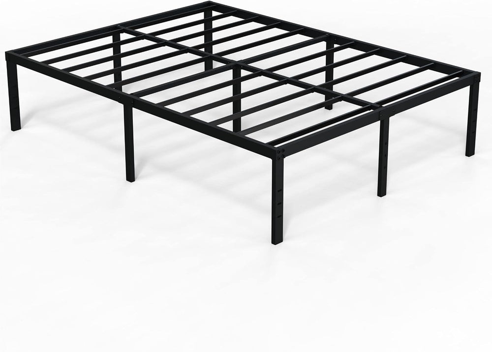 EMODA Queen Bed Frame 18 Inch Heavy Duty Tall with Large Storage Space