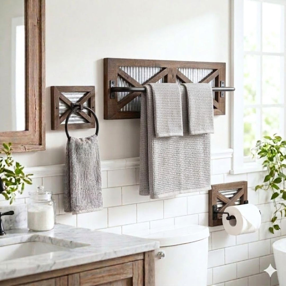 Autumn Alley Farmhouse Toilet Paper Holder, Towel Ring for Bathroom, Farmhous...