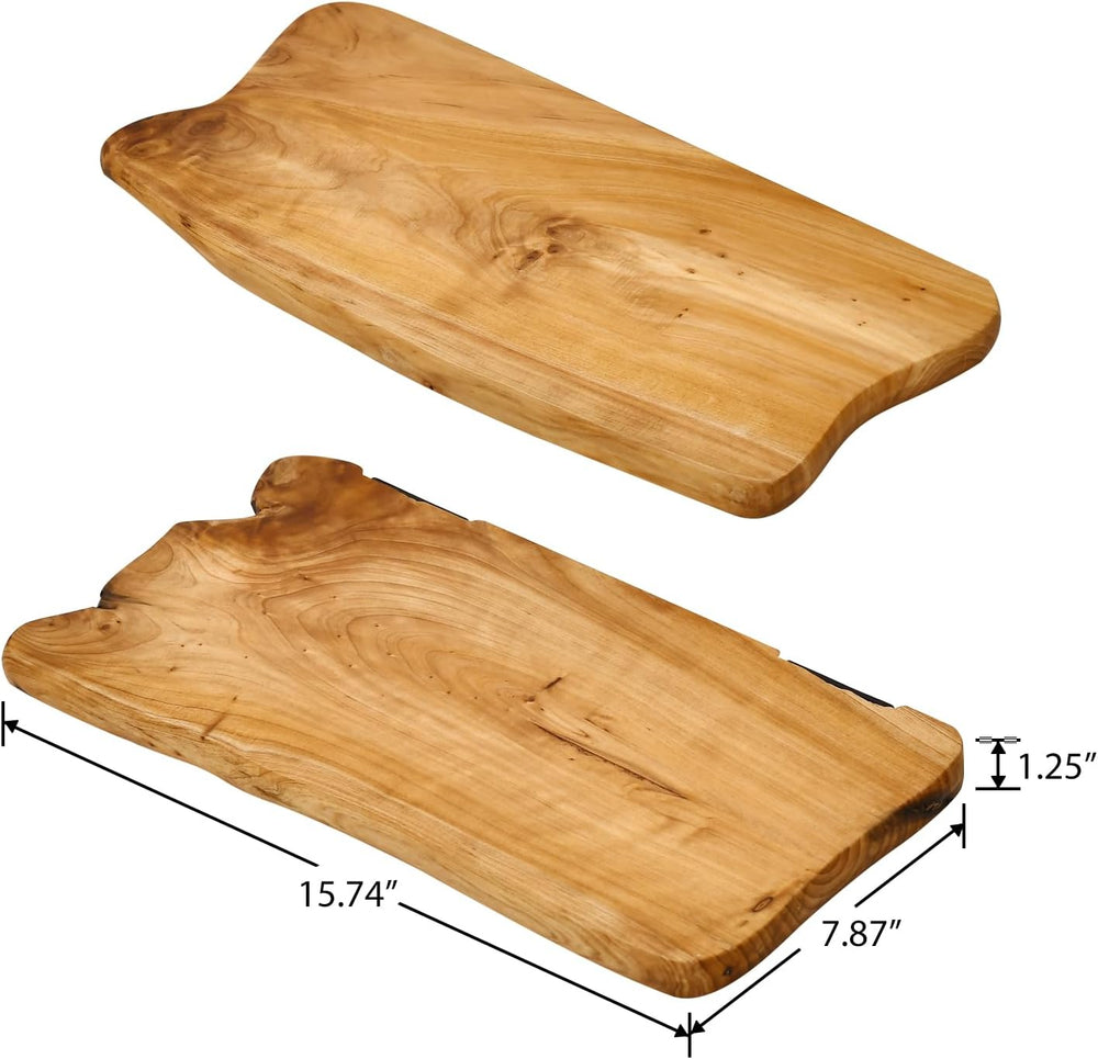 WELLAND 16" Live Edge Cedar Floating Shelves, Set of 2