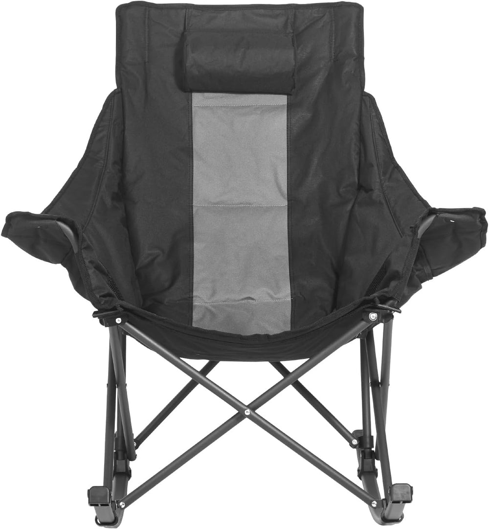VEVOR Rocking Camping Chair, Portable Folding Rocker, Heavy-Duty Lawn Chair R...