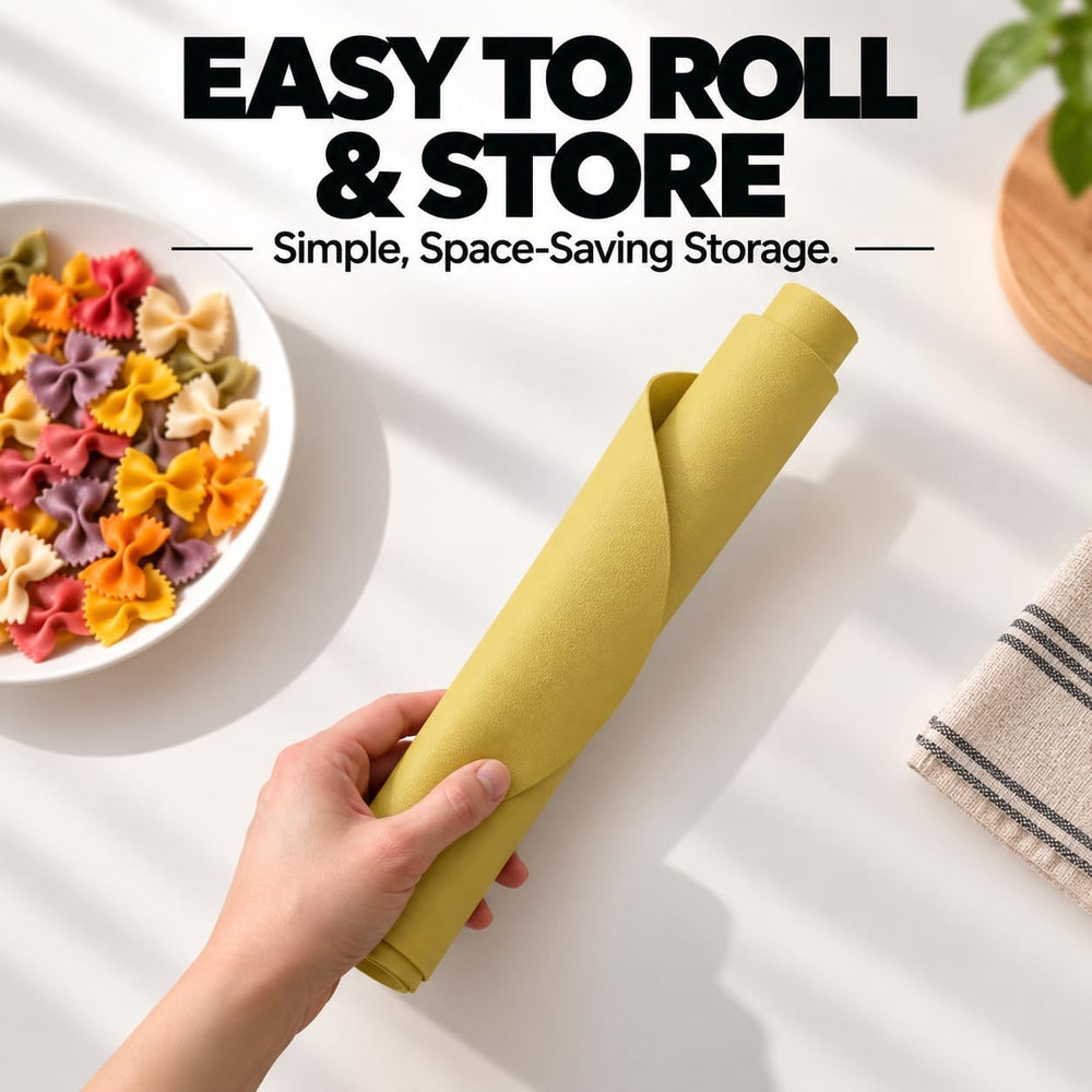 Silicone Placemats Set of 4 - Heat Resistant Washable and Wipeable Non Slip P...