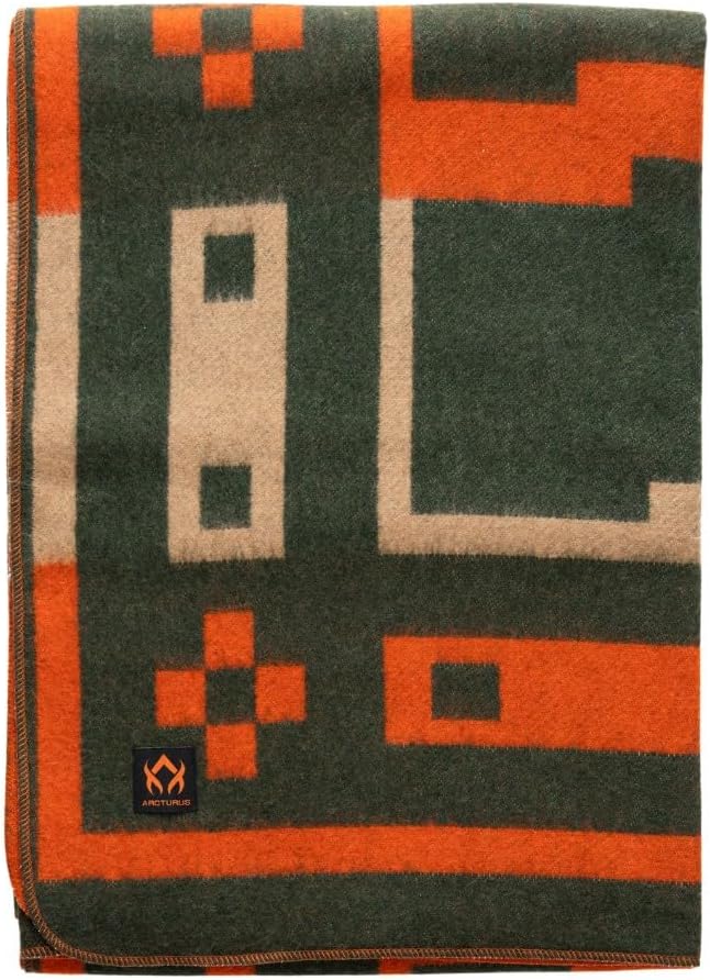 Arcturus Rainier Wool Blanket, for Home or Camping, Lone Pine, Twin