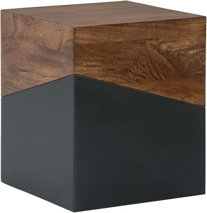 Signature Design by Ashley Trailbend Eclectic Accent End Table, Brown & Gunmetal