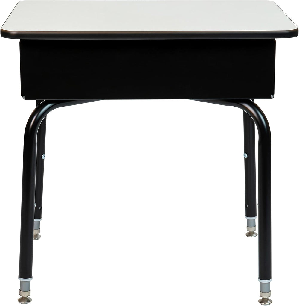 Flash Furniture Metal Student Desk with Open Book Box, Gray