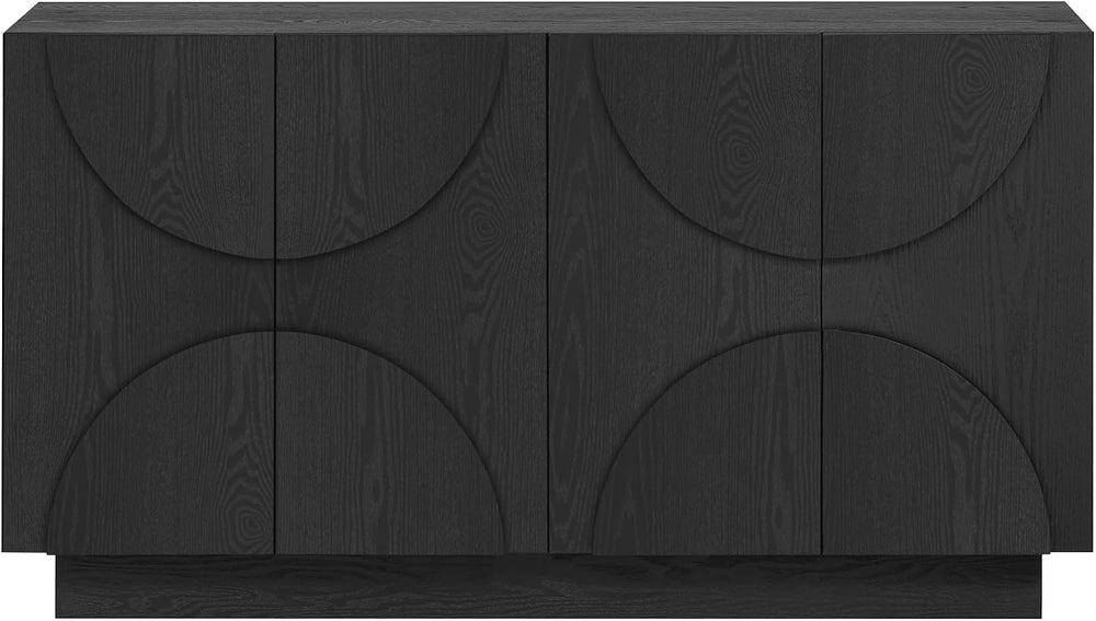 LKTART 56" Modern Sideboard Buffet Storage Cabinet with Solid Wood Venee...