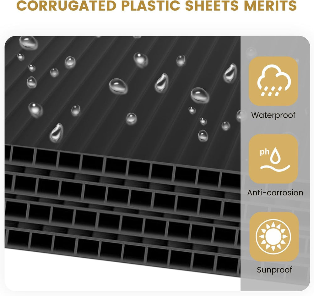 2 Pack Corrugated Plastic Board for Indoor and Outdoor Use, 4 Mm Thick Poster...