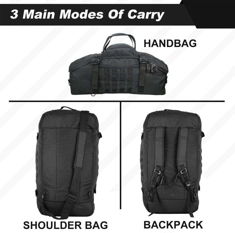 3 In 1 Military Backpack Travel Duffle Bag for Weekender Gym Traveling Workou...