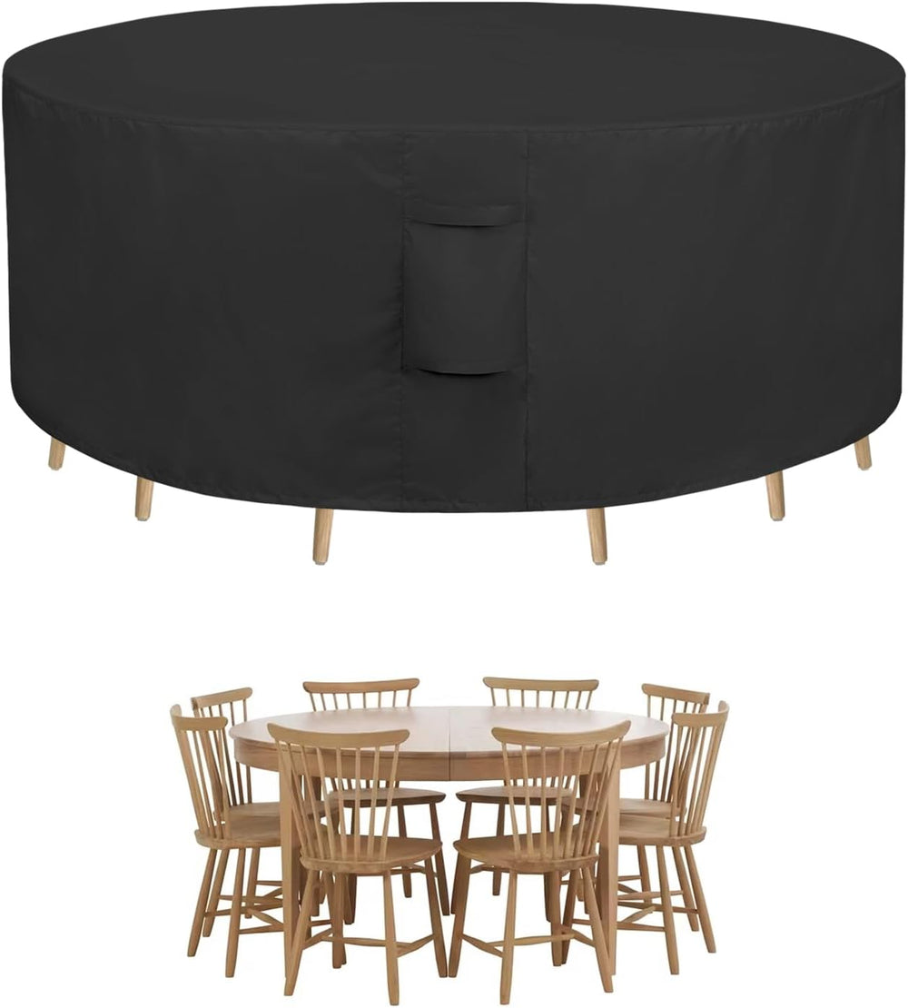Easy-Going Round Patio Furniture Cover Waterproof Outdoor Dining Table and Ch...