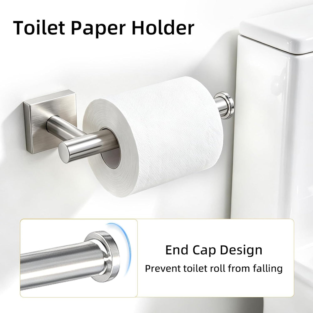 5 Pieces Bathroom Hardware Accessories Set, Towel Bar Set, Brushed Nickel