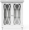 Teamson Home Florence 26 in. x 32 in. 2-Door Freestanding Wooden Floor Cabinet with Adjustable Shelves for Storage Solutions in Bathrooms, Kitchens, Laundry Rooms, Home Offices, White