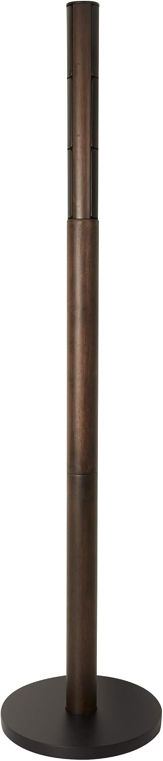 Umbra Flapper Coat Rack, Flip Down Clothing Rack, 9 Hooks, Black/Walnut