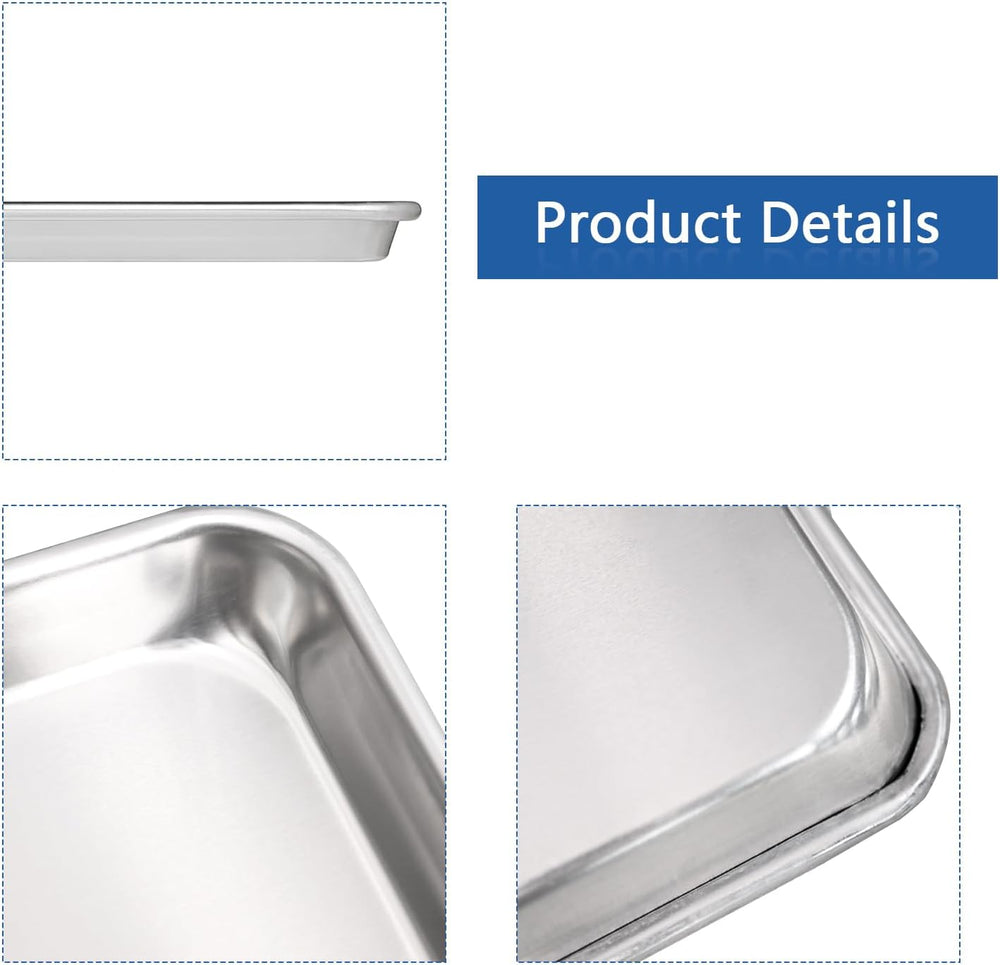 HARDURA Aluminum Baking Sheet Pan 18"L X 13"W X 1"H, 12Packs