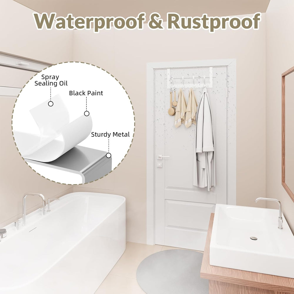 Heavy Duty Over The Door Hooks Rustproof - 25lb Over The Door Towel Rack for ...