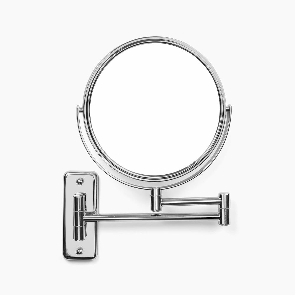 JERDON Wall-Mounted Makeup Mirror - 8X Magnification - Chrome - JP7808C