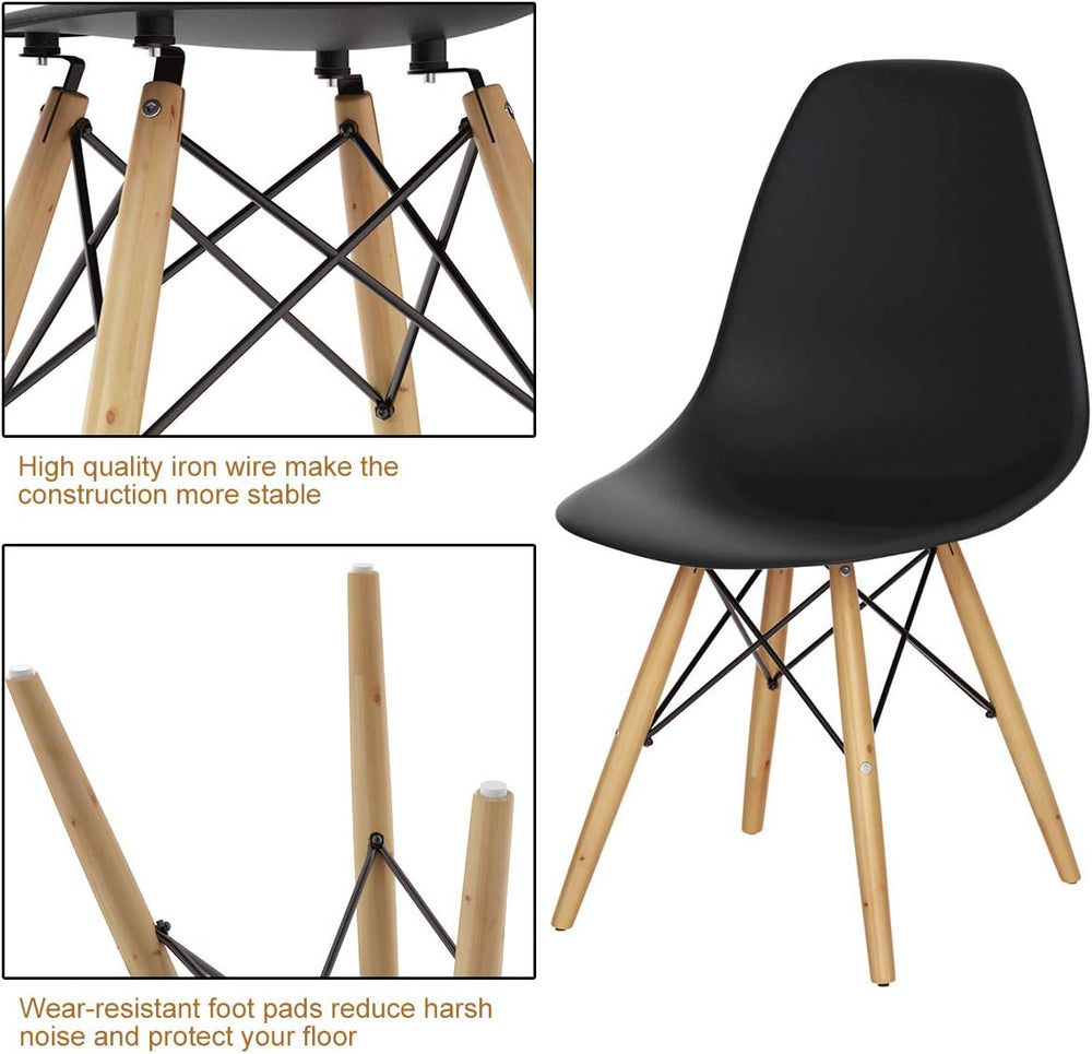 GIANTEX Dining Chairs Set of 2 Black, Pre Assembled Dining Room Chairs