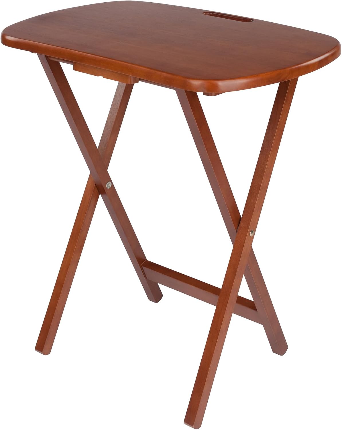 winsome lucca set of 4 foldable snack tables on a desk or shelf