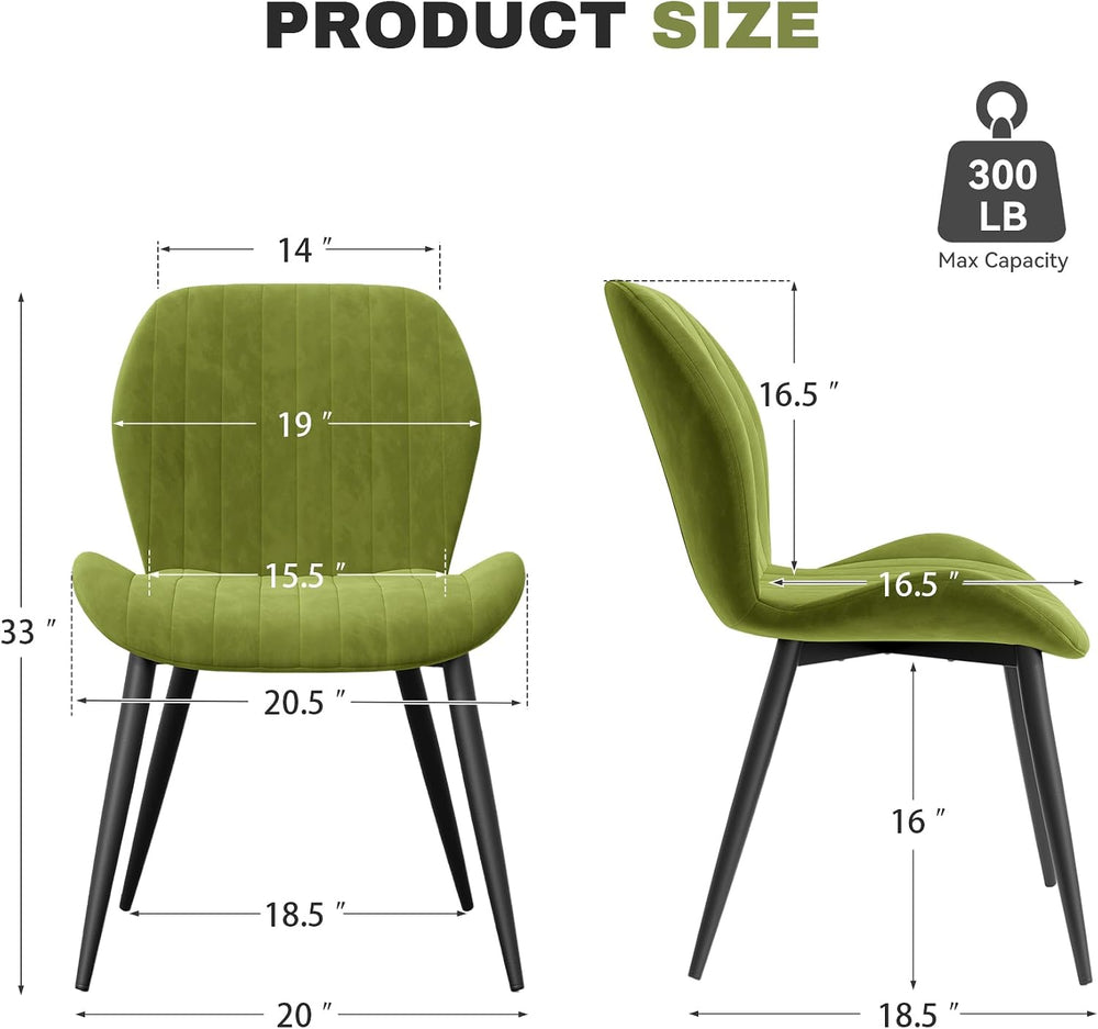Modern Dining Room Chairs, Velvet Dining Chairs Set of 6