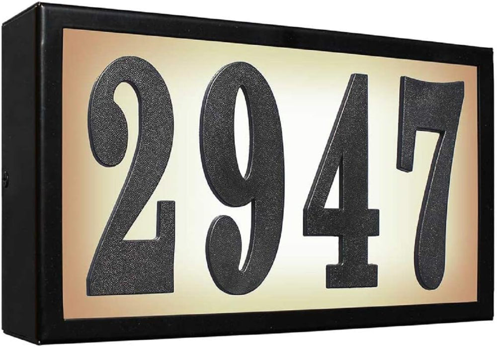 Serrano Standard Lighted Address Plaque