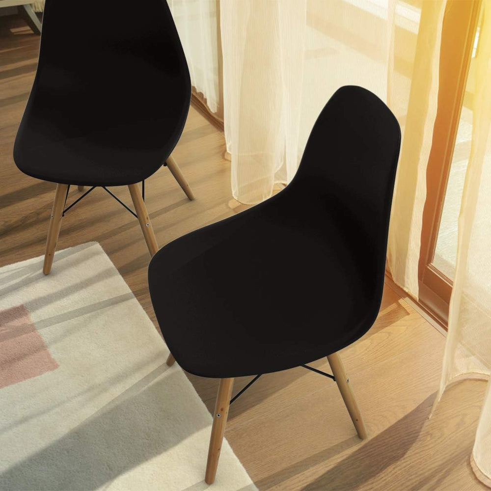 GIANTEX Dining Chairs Set of 2 Black, Pre Assembled Dining Room Chairs