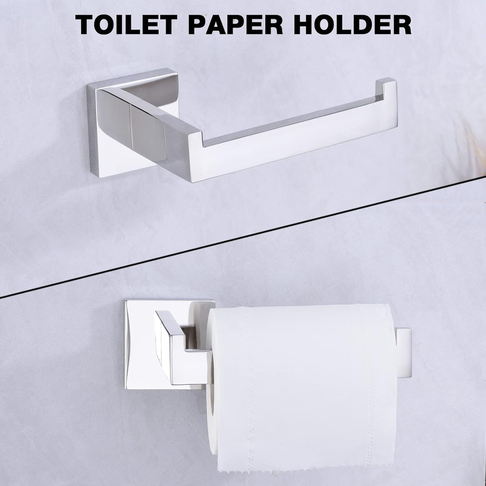 TRUSTMI Chrome 5-Piece Bathroom Hardware Set Wall Mount