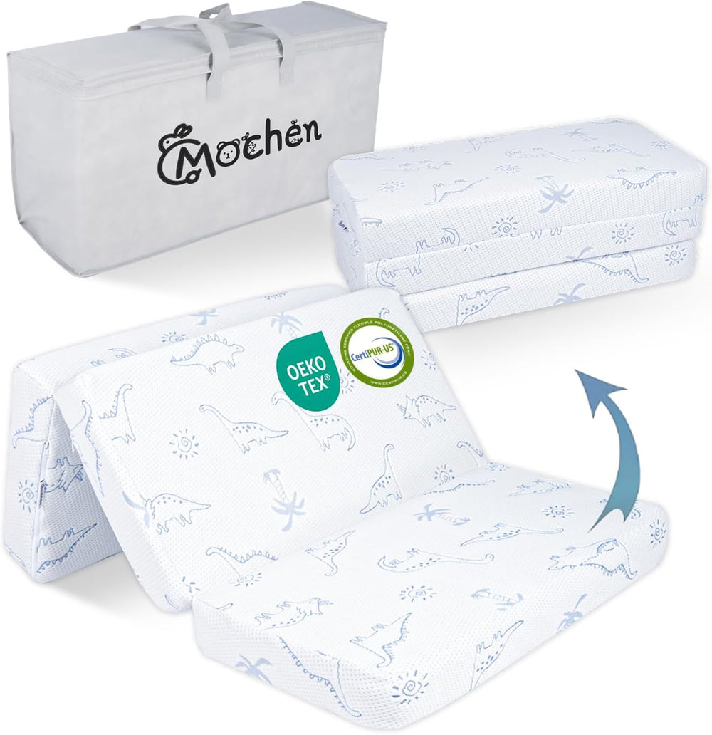 Mochen Pack and Play Mattress,38x26 Trifold Dual-Sided Memory Foam