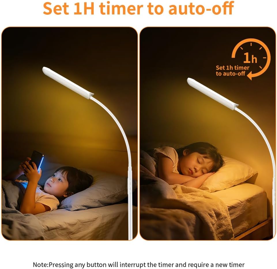 FRIDEKO HOME 2 Pack Floor Lamps for Living Room Reading Light, 1800LM White