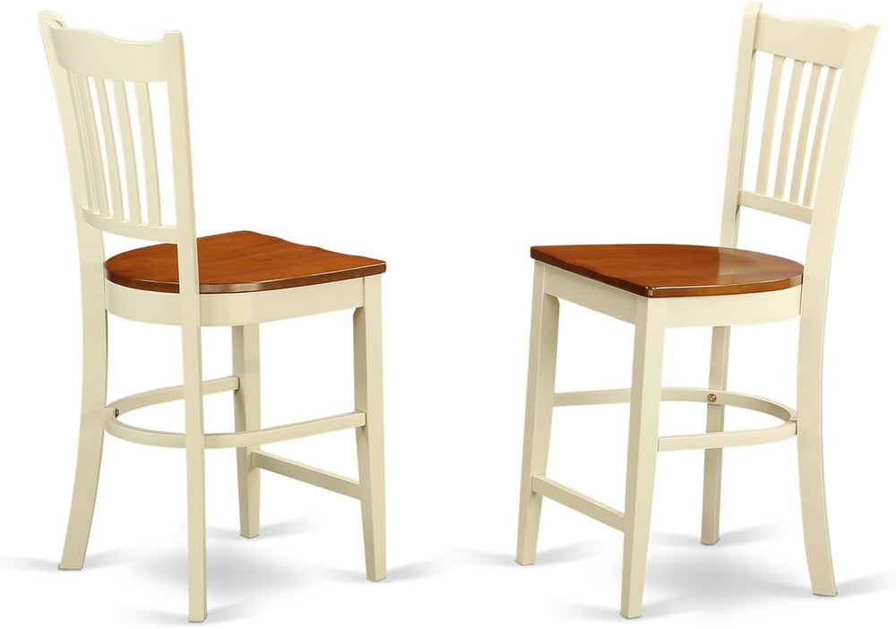 East West Furniture YAGR3-WHI-W 3 Piece Kitchen Counter Set for Small Spaces ...