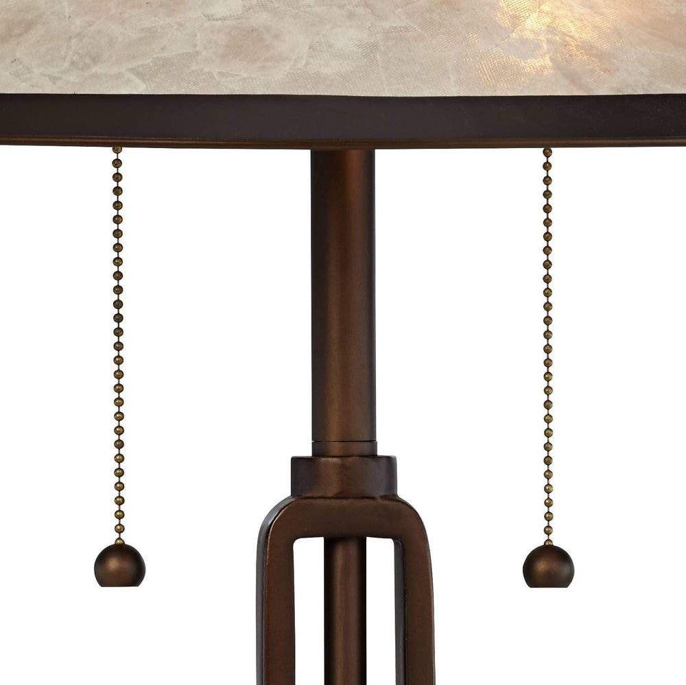 Iron Samuel 20" Small Table Lamps Set of 2 Bronze with USB Charging Port