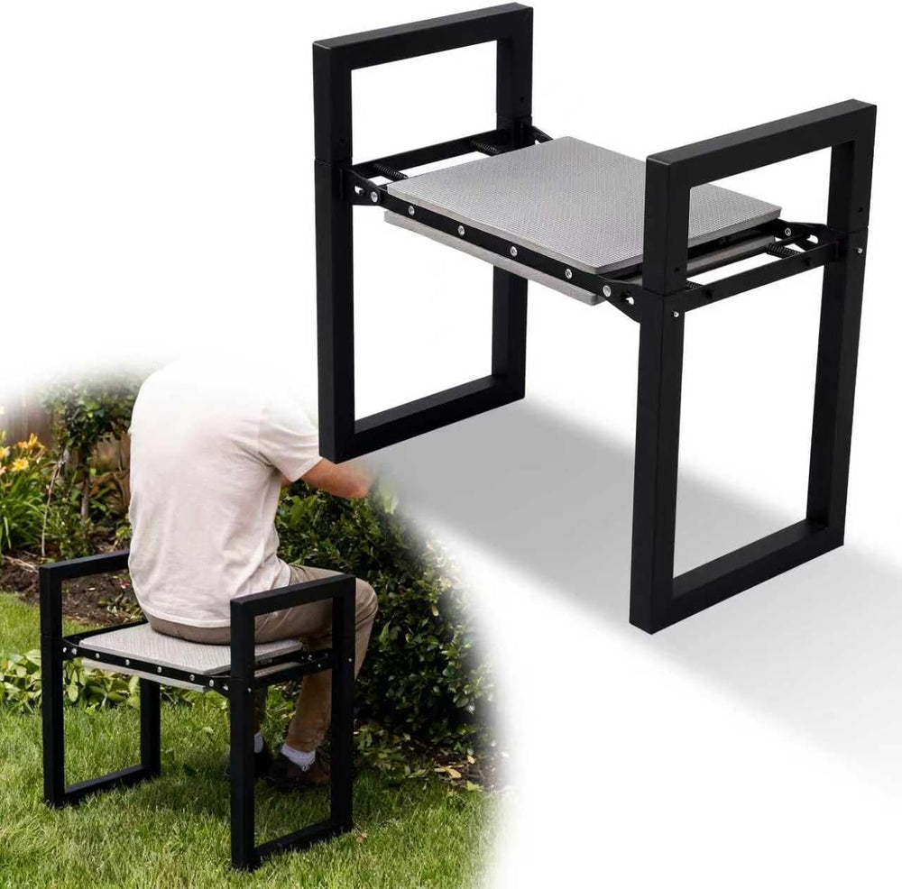 LLARGUEST Garden Kneeler and Seat,Heavy Duty Foldable Kneeling Chair with Han...