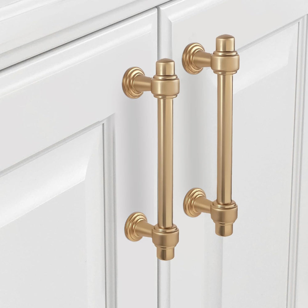 30 Pack 3-3/4 Inch(96mm) Champagne Bronze Kitchen Cabinet Handles Cabinet Pul...