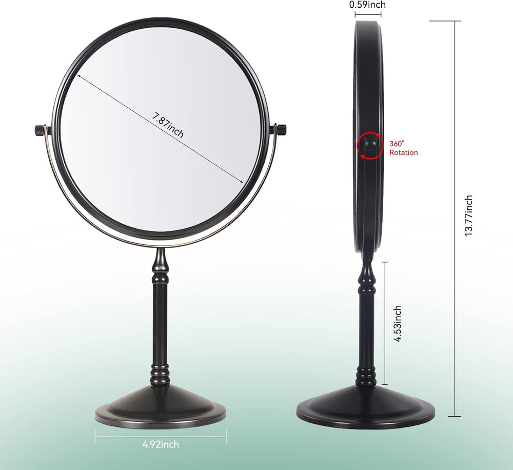 Nicesail Tabletop Makeup Mirror Magnifying Vanity Mirror 10X Rubbed Bronze