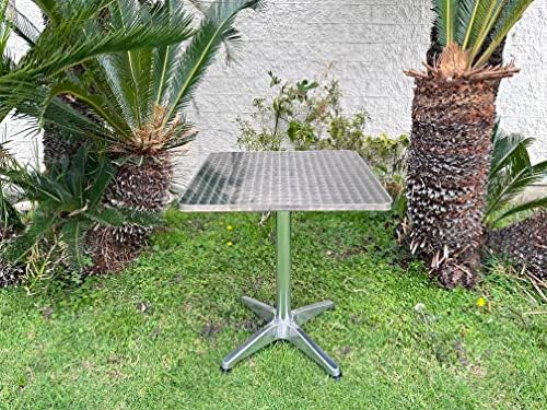 BTEXPERT Set of 2, Indoor Outdoor 23.75" Square Restaurant Table for Pat...
