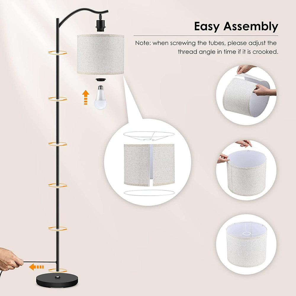 BoostArea Floor Lamp for Living Room,LED Arched Floor Lamps,Modern Standing L...