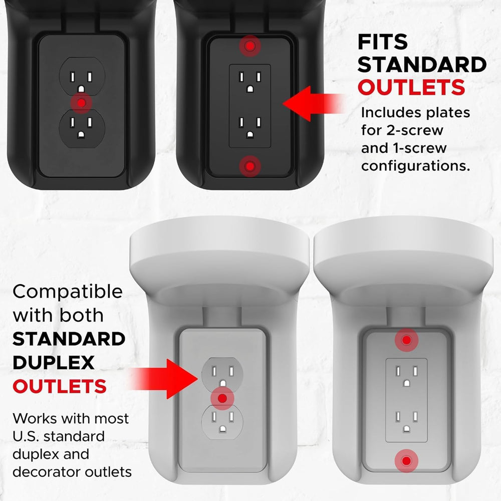 Sound Bass ERA100 Shelf Wall Outlet AC, Black, Plug Mount Organizer