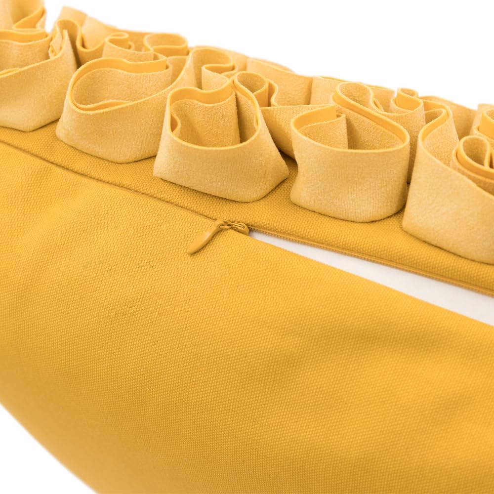 Fall Decorative Throw Pillow Cover for Couch Sofa Bed 18x18 inch Yellow