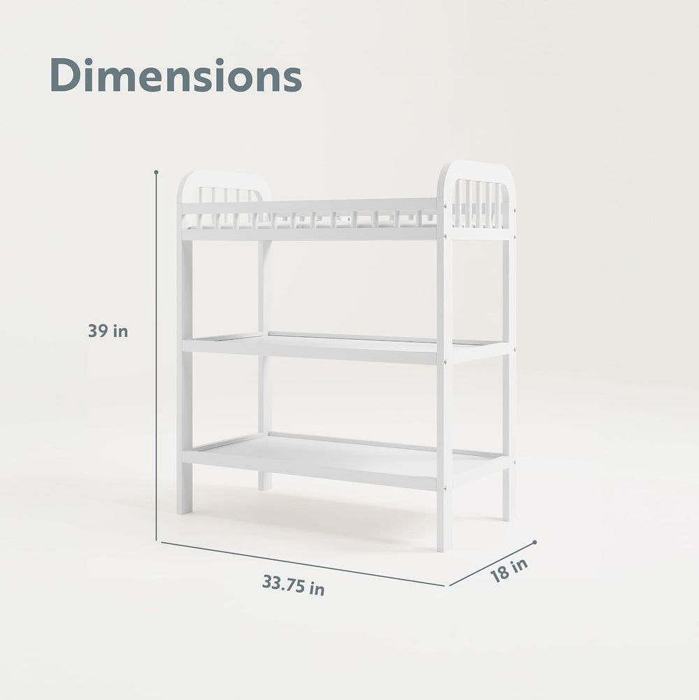 Storkcraft Pasadena Changing Table with Changing Pad, White
